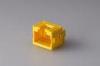 LCP SMT RJ45 Female Jack With Sinking Plate Yellow Brass Alloy For Networking Solutions