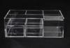 Clear Commercial Store Fixtures 6 Compartments For Mix Makeup Store