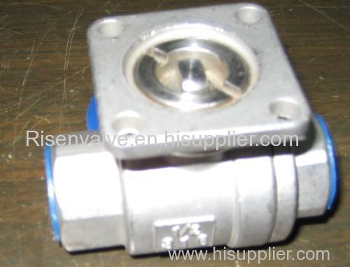 2-PC SCREWED STAINLESS STEEL BALL VALVE WITH MOUNTING PAD