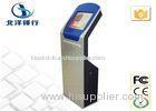 Floor Standing 15 Inch SAW / IR Touch Screen Information Kiosk For Bank / Post Offices