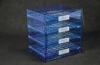 Blue Jewellery Display Drawer Acrylic Storage TraysBracelet Rack Transparent