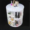 White Acrylic Cosmetic Counter Display Stands PMMA Cylindrical More Compartments