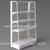 White Metal Display Racks/ Floor Displays Retail Snack Daily Commodity Promotion