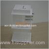 White MDF Clear Acrylic Display Stands / Custom Cosmetic Display Rack