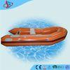 PVC Orange outdoor Inflatable Water Parks rental with Wood Bottom