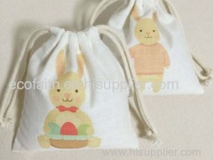 cotton drawstring bag/ pouch