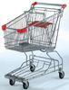 Custom Rolling Shopping Basket Wire Cart On Wheels Metal Frame Asia Style