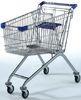 125 Litres Wire Shopping Trolley Rolling Basket Cart Chromed Hand Push