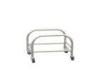 Unfolding Stainless Steel Shelving Racks On Wheels Supermarket Shopping Basket Holder