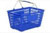 Blue Flexible Hand Shopping Basket Metal Handle Plastic Grip Light weight