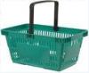 Green Portable Plastic Grocery Hand Baskets Singal Handle European Style