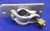 Board retaining Scaffold SingleCoupler with welded plate for pipe scaffoldings