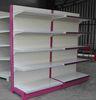 Custom Supermarket Display Shelving Metallic Gondola Shelf Anti - rust