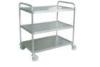 3 Layers Stainless Steel Storage Shelves Hand Trolley Cart Supermarket Equipment