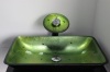 rectangular tempered glass basin