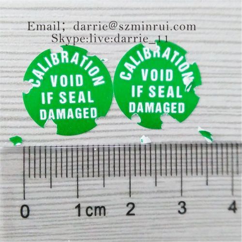 China largest destructible self-adhesive paper manufacturer Wholesale green round 17mm diameter calibration labels