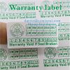 China largest destructible vinyl paper manufacturer Wholesale green rectangle 2cmX4cm tamper evident warranty sticker