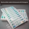 Custom Destructible Security Seal Eggshell Stickers With Hologram Foil Safty Special Security Destructive Labels