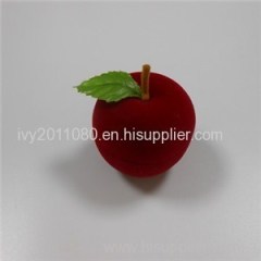 Apple Shape Velvet Ring Box