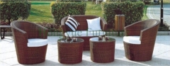 Wicker patio sofa furniture sets outdoor rattan sofa with pillow cushions