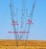 guyed transmission tower with composite insulator