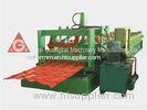 Red / Blue Glazed Tile Roof Panel Roll Forming Machine with Hydraulic Shear
