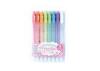 0.8mm stick gel pen with eight different colors neon ink in a PVC pouch for artistic creation