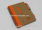 Promotional School Recycled Paper Notebook With Ball Pen 70 Sheets