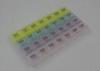 Personal 28 Compartments Monthly Pill Box With Colored Lid And OEM Printing