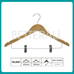 wooden hanger clothes hanger with clip