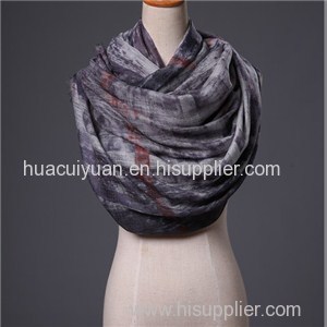 Custom Screen Print Wool Cashmere Scarf Factory Direct China