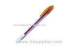 orange plastic 0.5mm stick gel ink pens with 8 different vivid colors