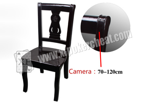 Casino Cheating Devices Wooden Poker Chair With Infrared / Laser Camera