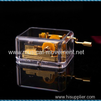 TRANSPARENT ACRYLIC MUSIC BOX