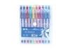 0.4mm stick gel ink pen with 10 different colors in a PVC pouch with imported refills for office and