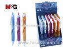 Soft Rubber Grip Retractable Ballpoint Pen / Yellow Or Purple Gel Pens