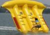 Yellow Inflatable Flying Fish Boat For Amusement Park Water Game Tube