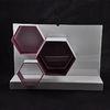 White / Red Makeup Acrylic Display Stand 570162390 mm With Hexagon Shape