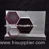 White / Red Makeup Acrylic Display Stand 570162390 mm With Hexagon Shape