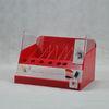 Red Plastic Acrylic Nail Polish Display Stand With More Compartments