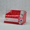 Red Plastic Acrylic Nail Polish Display Stand With More Compartments