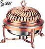 Stamping and Plating Rose Gold Plated Electric Chafing Dish Warmer For Middle East Banquet