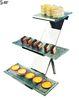 Golden Silver Colors 3 Tiers Display Stand Polished Surface For Restaurant / Wedding