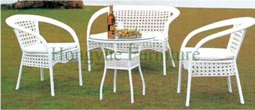 White color wicker outdoor table chair sale outdoor furniture