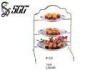 304 Stainless Steel Door Shaped 3 Tier Buffet Server for Pastry Bread Food