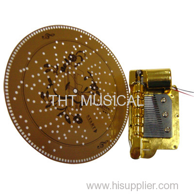 DISC BATTERY OPERATED MUSICAL CLOCK MOVEMENT