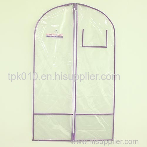Transparent/Clear PVC/PE/Vinyl Garment Bag Suit Cover with Zipper Pocket