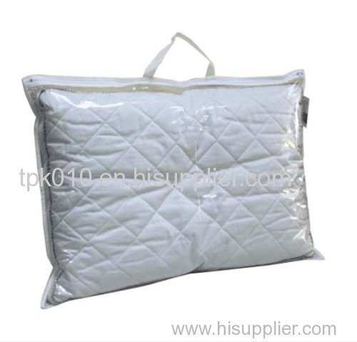 Transparent PVC Pillow Bag with Handle Clear Bedding Packaging