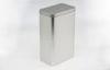Silver Airtight Rectangle Metal Tea Tin Cans With Lids 117 X 75 X 200 mm