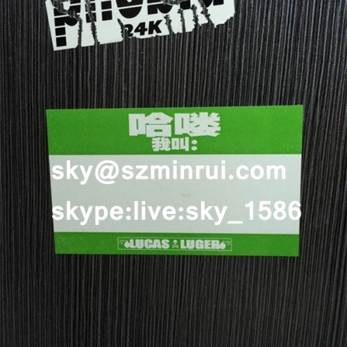 Single Color Printed Destructible Eggshell Graffiti Sticker with Breakable Vinyl Cover